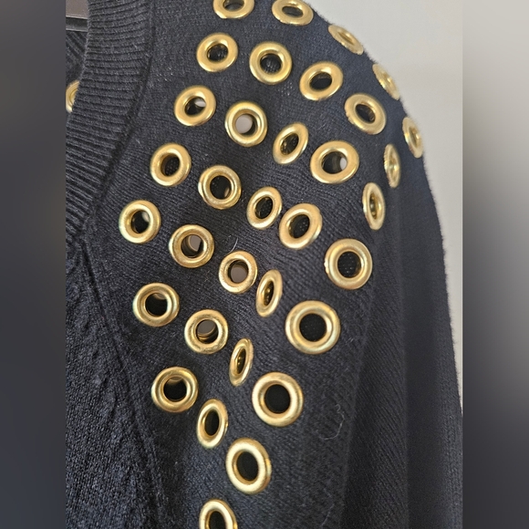 Michael Kors Black Sweater with Gold Accents - Picture 3 of 5